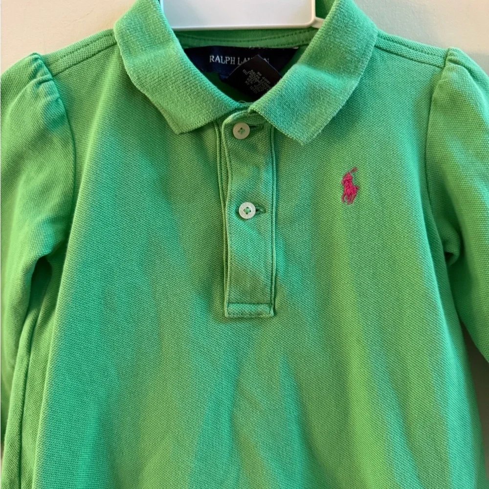 Ralph Lauren Long Sleeve Polo Dress & Diaper Cover